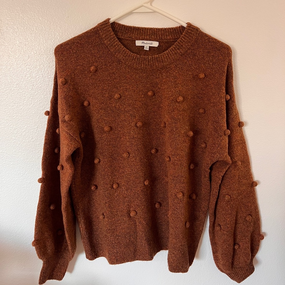 Madewell bobble Pom Pom sweater